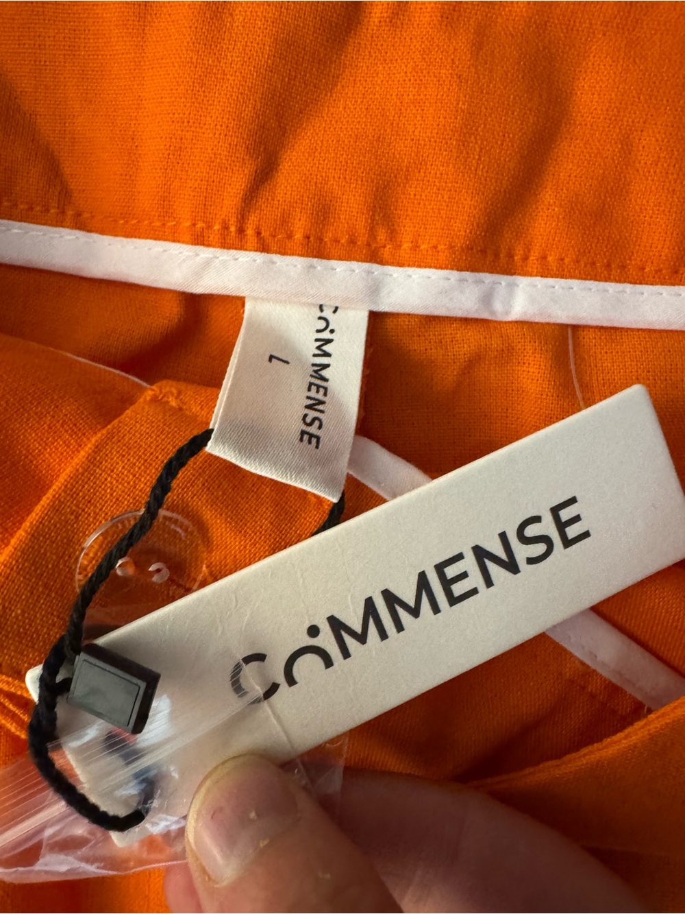 Commense Vibrant Orange Boot-Cut Wide Leg Pants Trousers - Size L - Picture 3 of 4